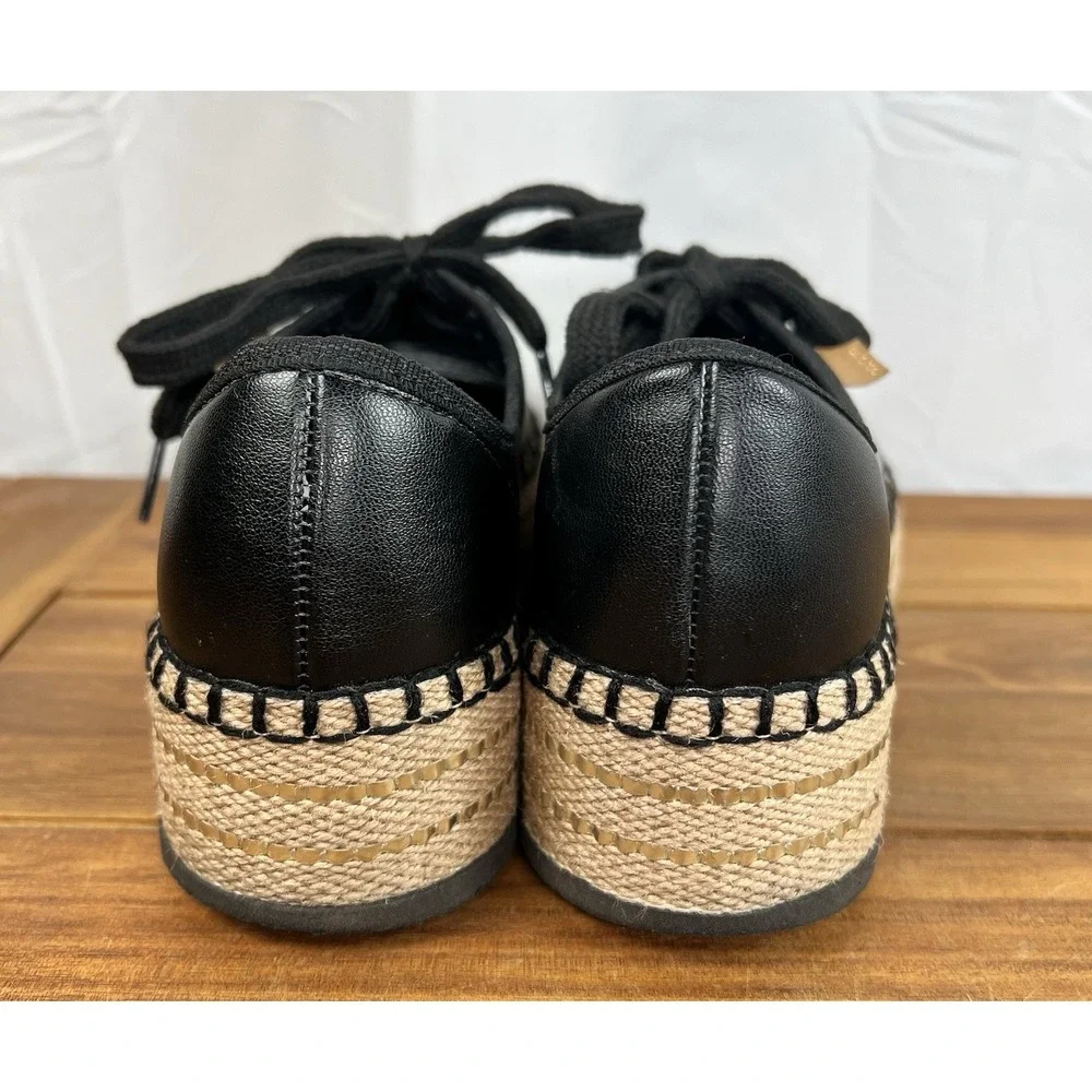 Beira Rio SZ 8 Women's Espadrille Platform Sneakers Shoes Black Made in Brazil